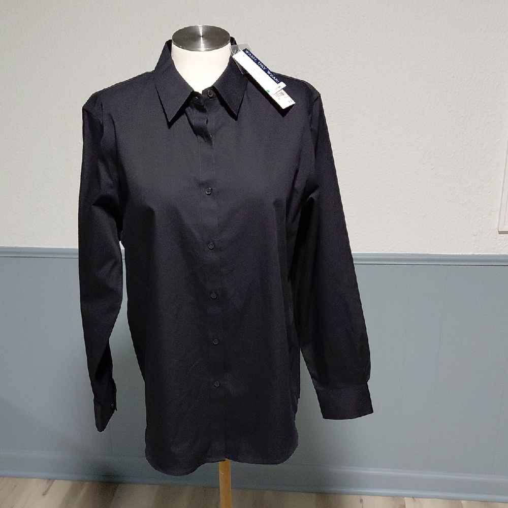 Jones New York Classic Black Men's Dress Shirt